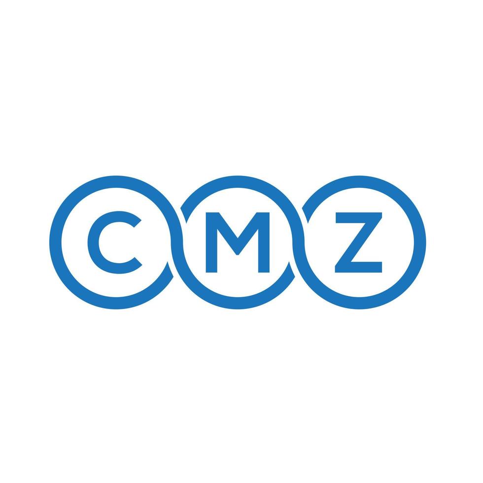 diseño de logotipo de letra cmz sobre fondo blanco. concepto de logotipo de letra de iniciales creativas cmz. diseño de letras cmz. vector