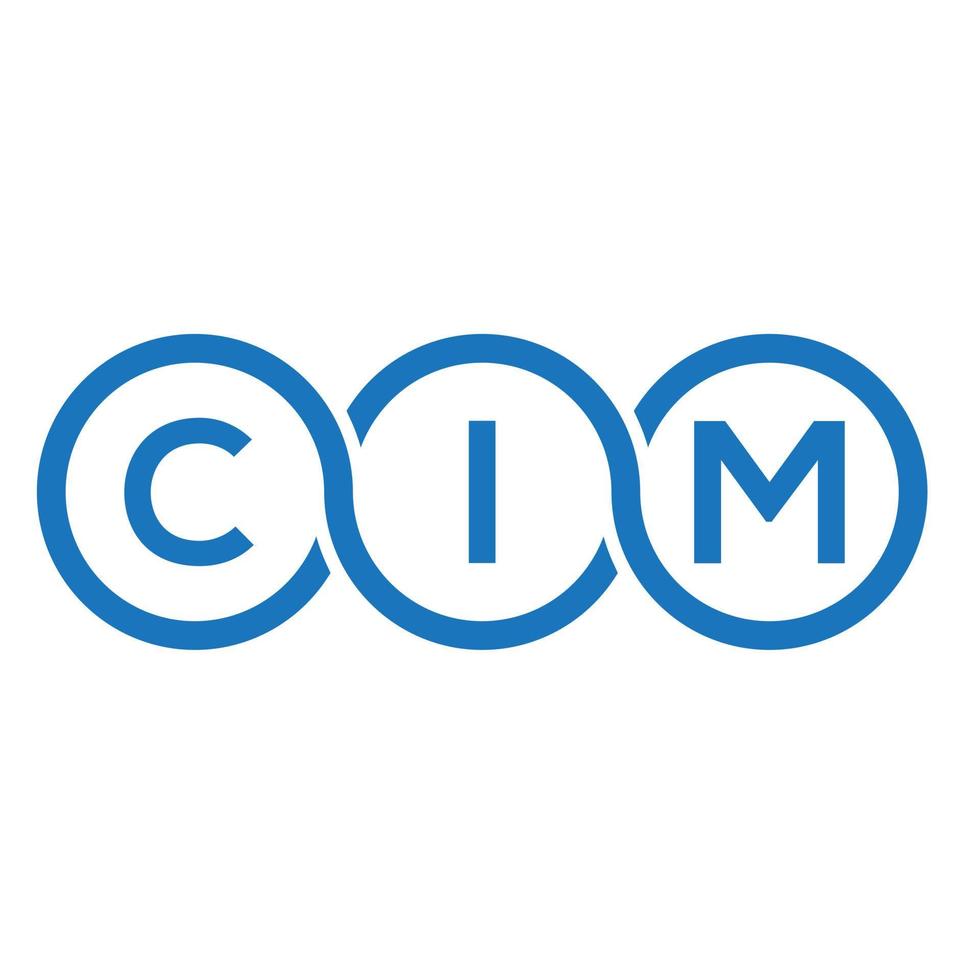 diseño de logotipo de letra cim sobre fondo blanco. concepto de logotipo de letra de iniciales creativas cim. diseño de letras cim. vector