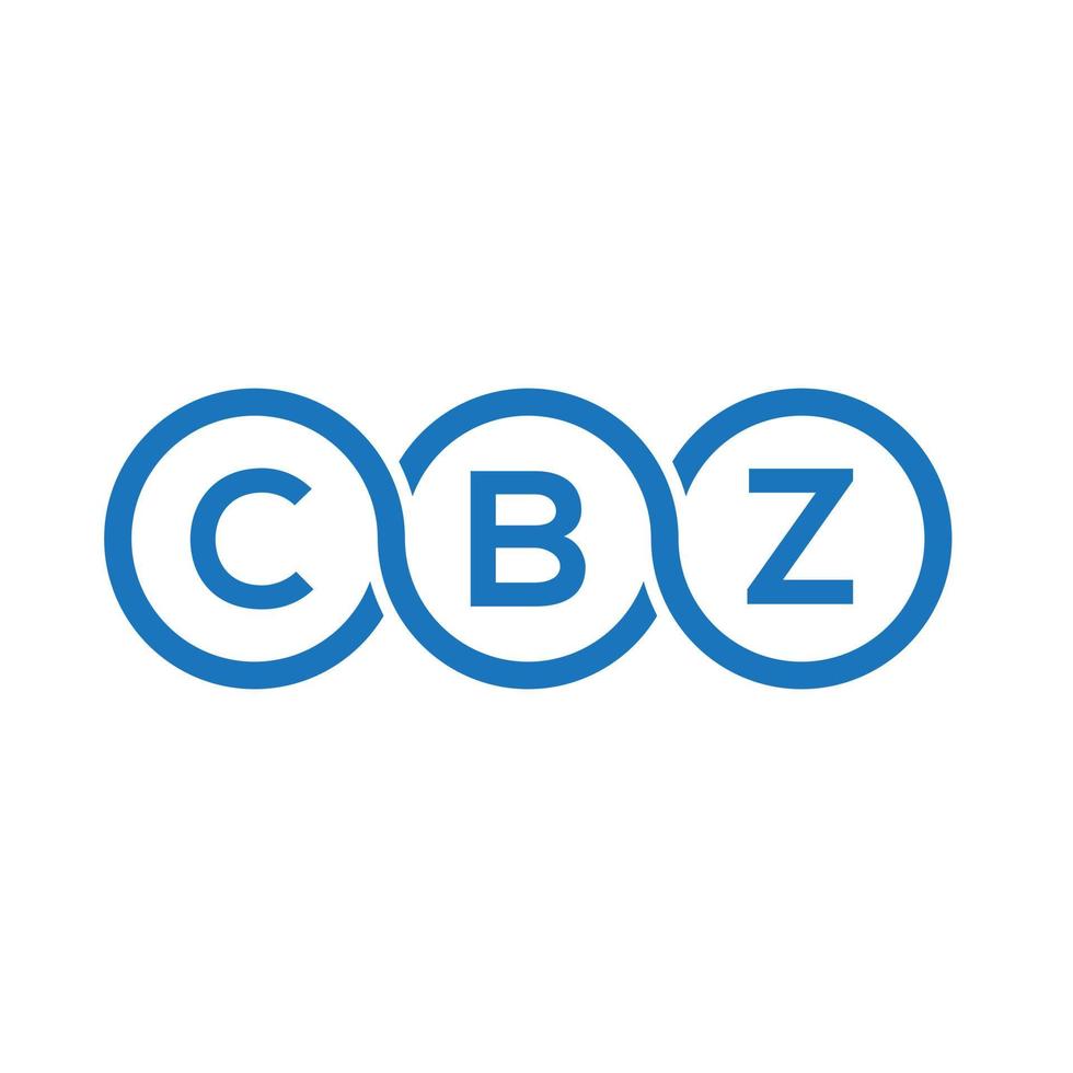 diseño de logotipo de letra cbz sobre fondo blanco. concepto de logotipo de letra de iniciales creativas cbz. diseño de letras cbz. vector