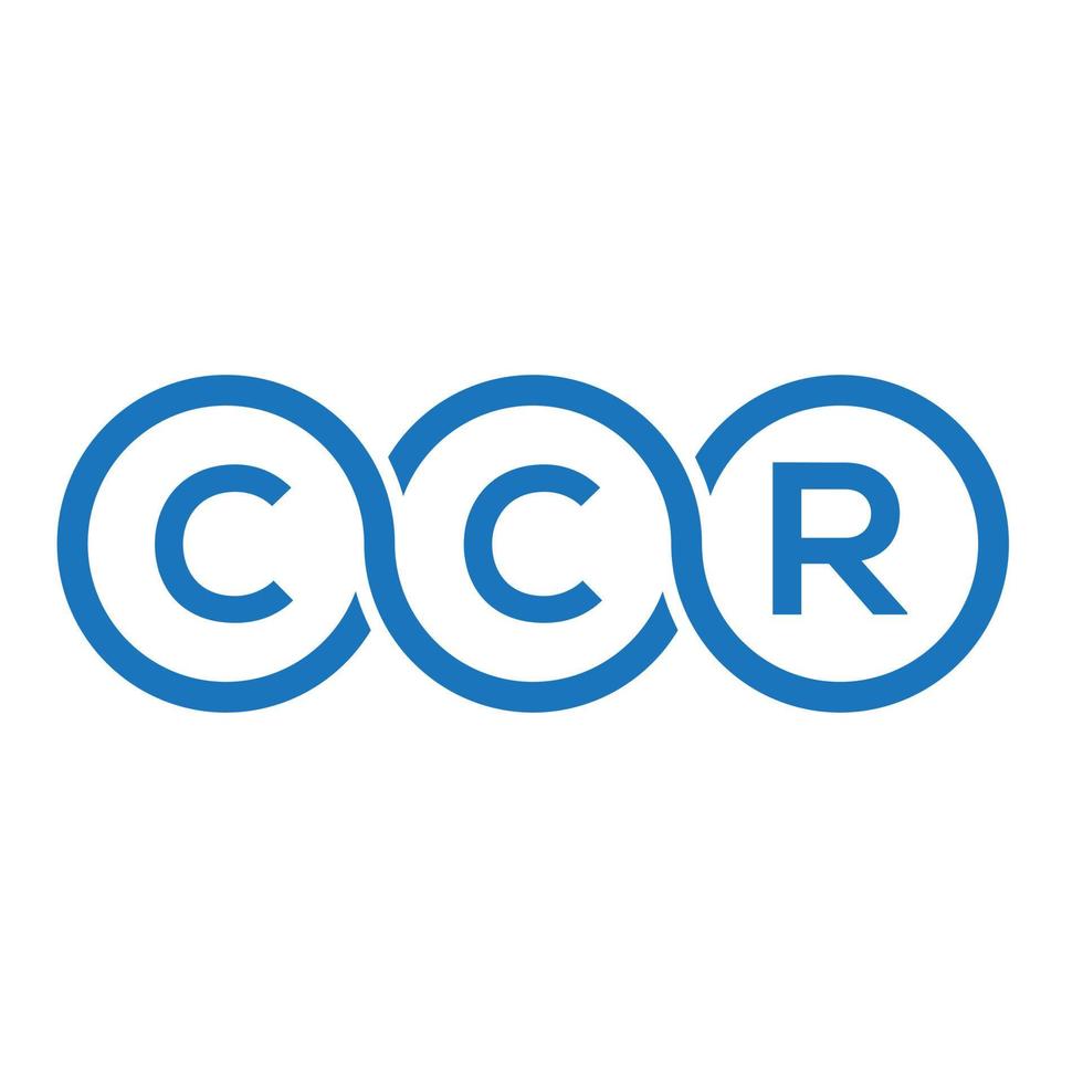 CCR letter logo design on white background. CCR creative initials letter logo concept. CCR letter design. vector