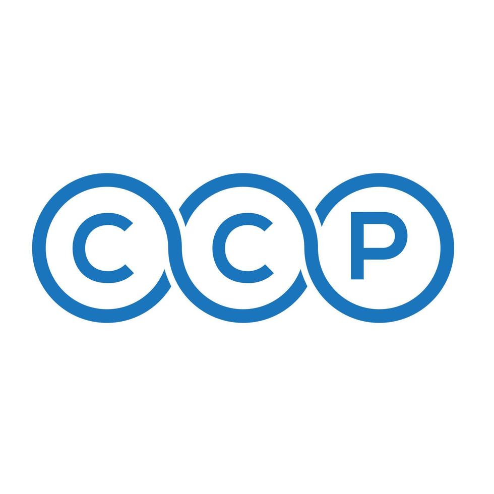 diseño de logotipo de letra ccp sobre fondo blanco. concepto de logotipo de letra de iniciales creativas de ccp. diseño de letras ccp. vector