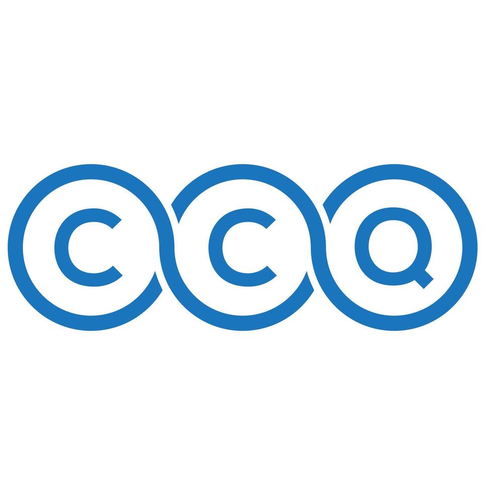 diseño de logotipo de letra ccq sobre fondo blanco. concepto de logotipo de letra inicial creativa ccq. diseño de letras ccq. vector