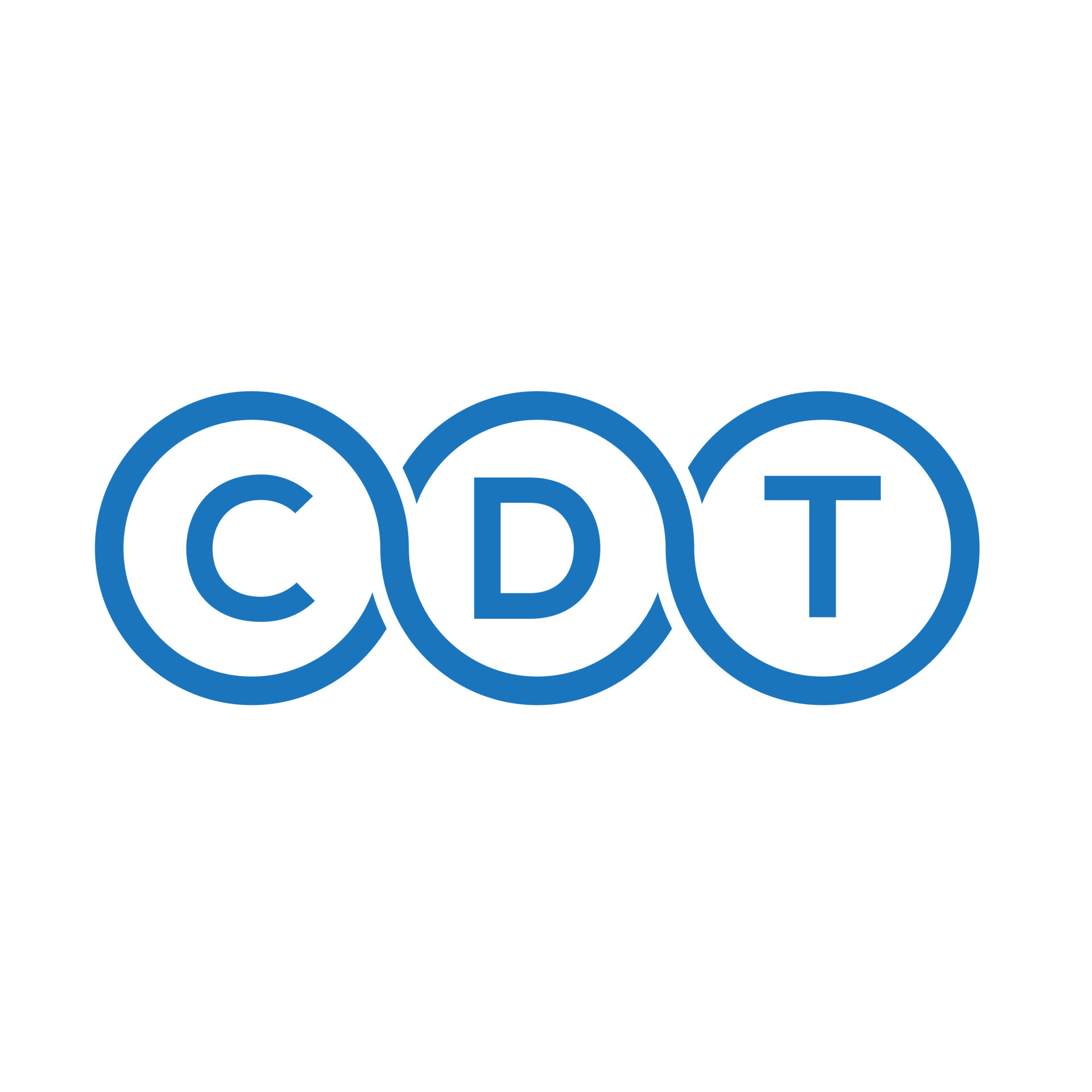 CDT letter logo design on white background. CDT creative initials