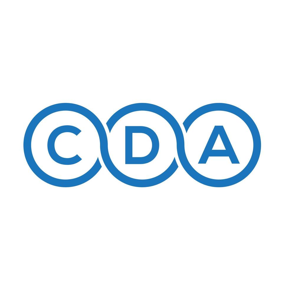 concepto de logotipo de letra de iniciales creativas cda. cda carta design.cda carta diseño de logotipo sobre fondo blanco. concepto de logotipo de letra de iniciales creativas cda. diseño de carta cda. vector