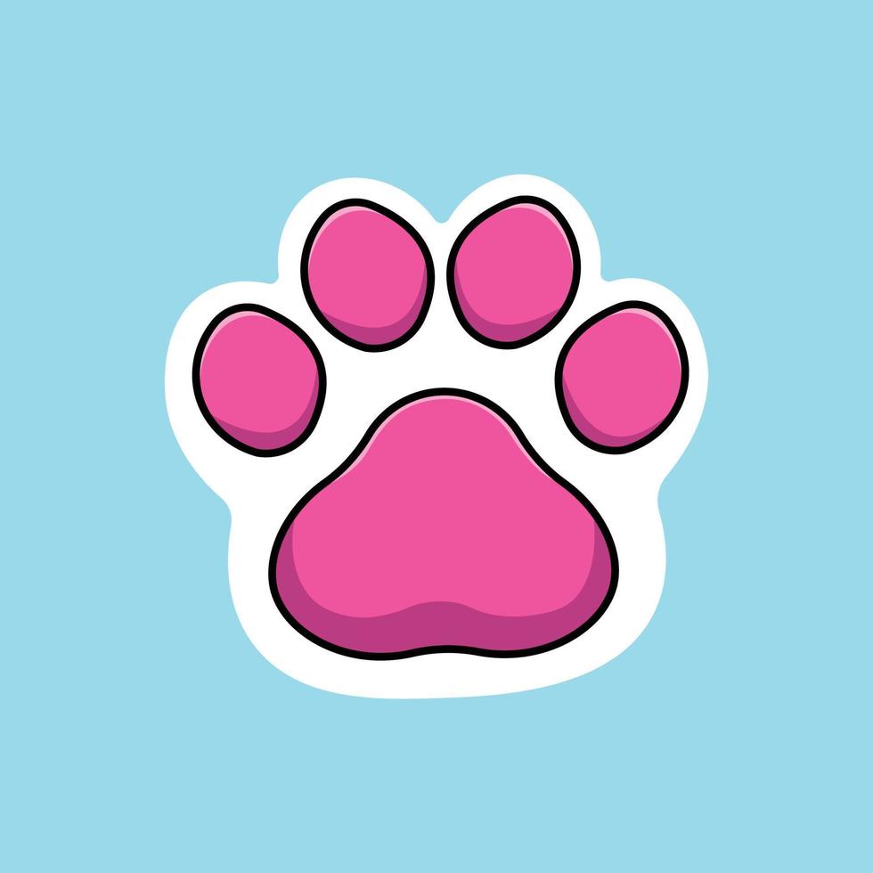 Animal Foot Cartoon Vector Icon Illustration. Animal Icon Concept Isolated Premium Vector.