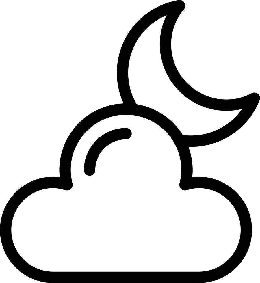 cloud moon vector illustration on a background.Premium quality symbols.vector icons for concept and graphic design.