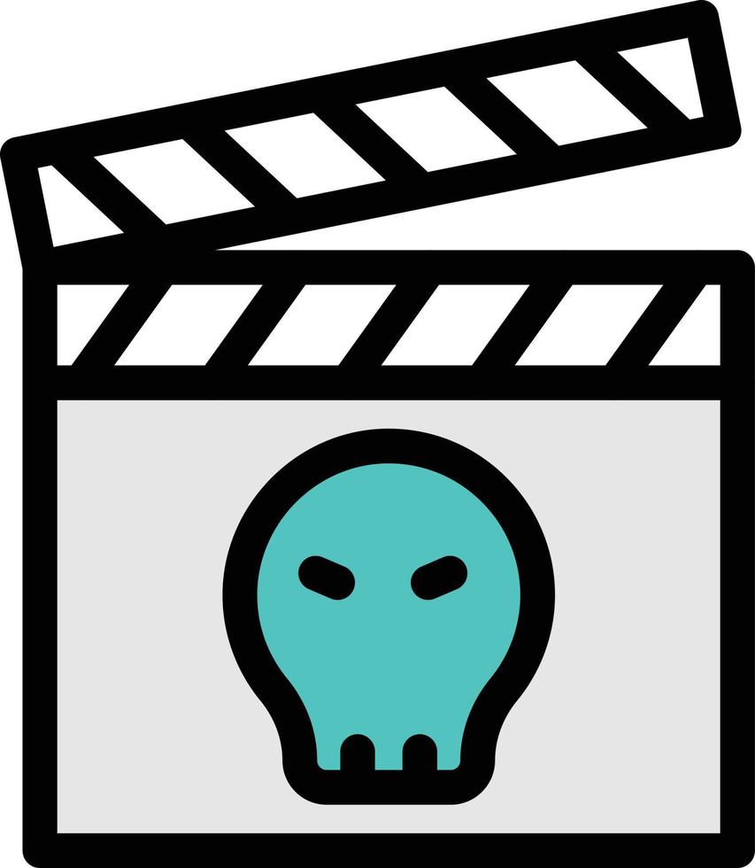 skull clapper vector illustration on a background.Premium quality symbols.vector icons for concept and graphic design.