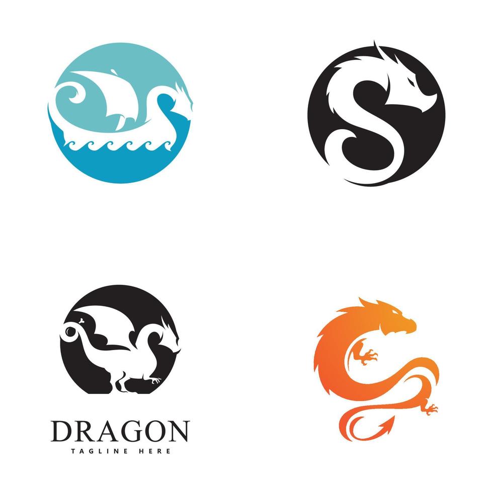 Dragon vector icon illustration