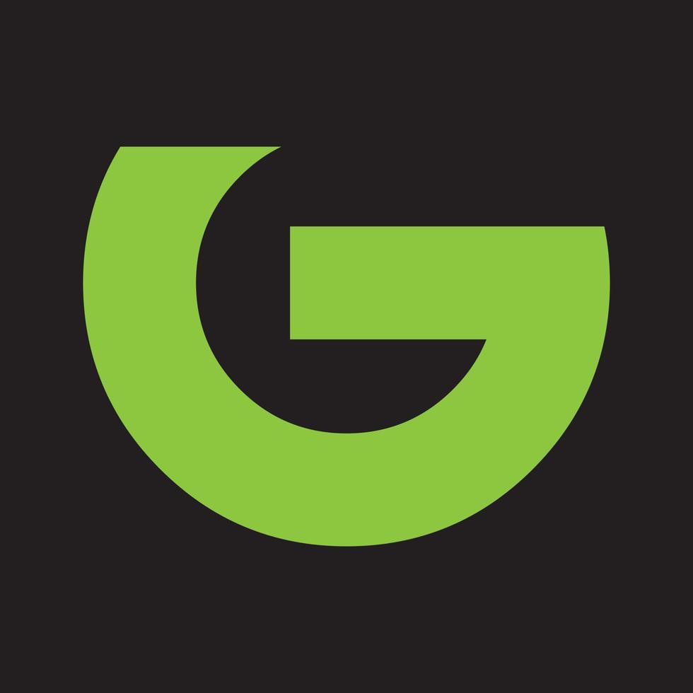 logotipo de letra inicial g, plantilla de logotipo vector