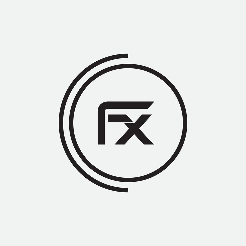 FX letter logo design vector