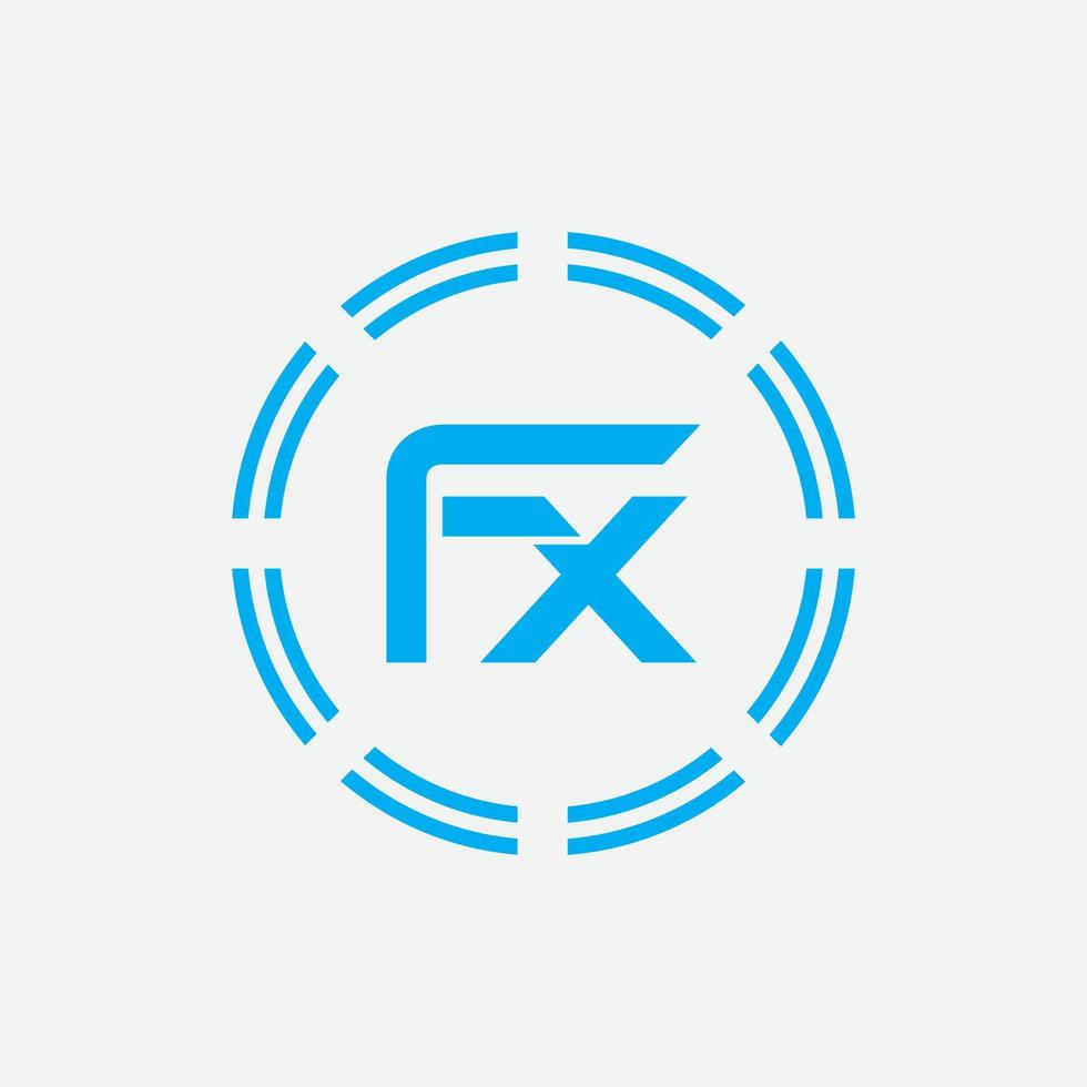 FX letter logo design vector