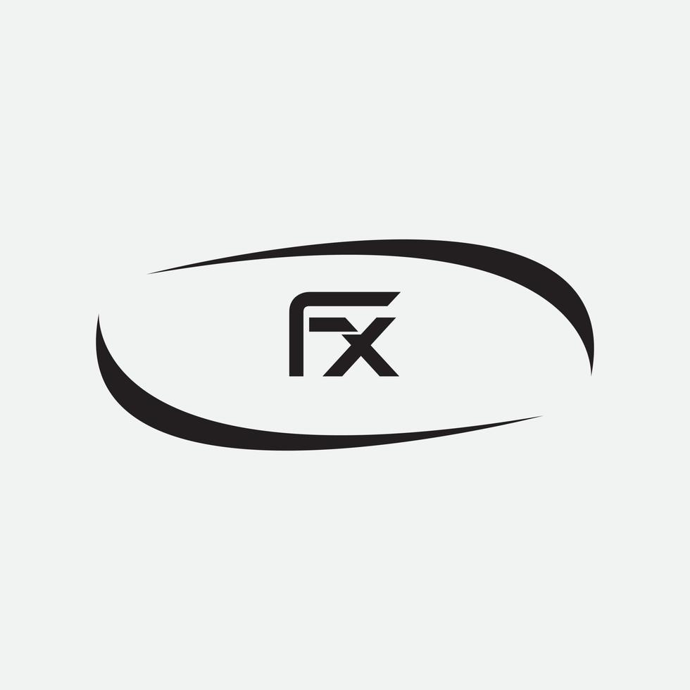 FX letter logo design vector