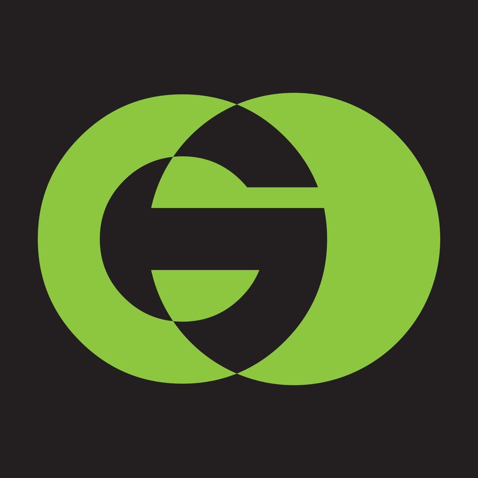 logotipo de letra inicial g, plantilla de logotipo vector