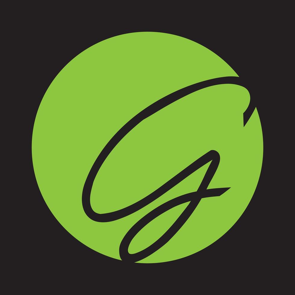 initial letter logo G, logo template vector