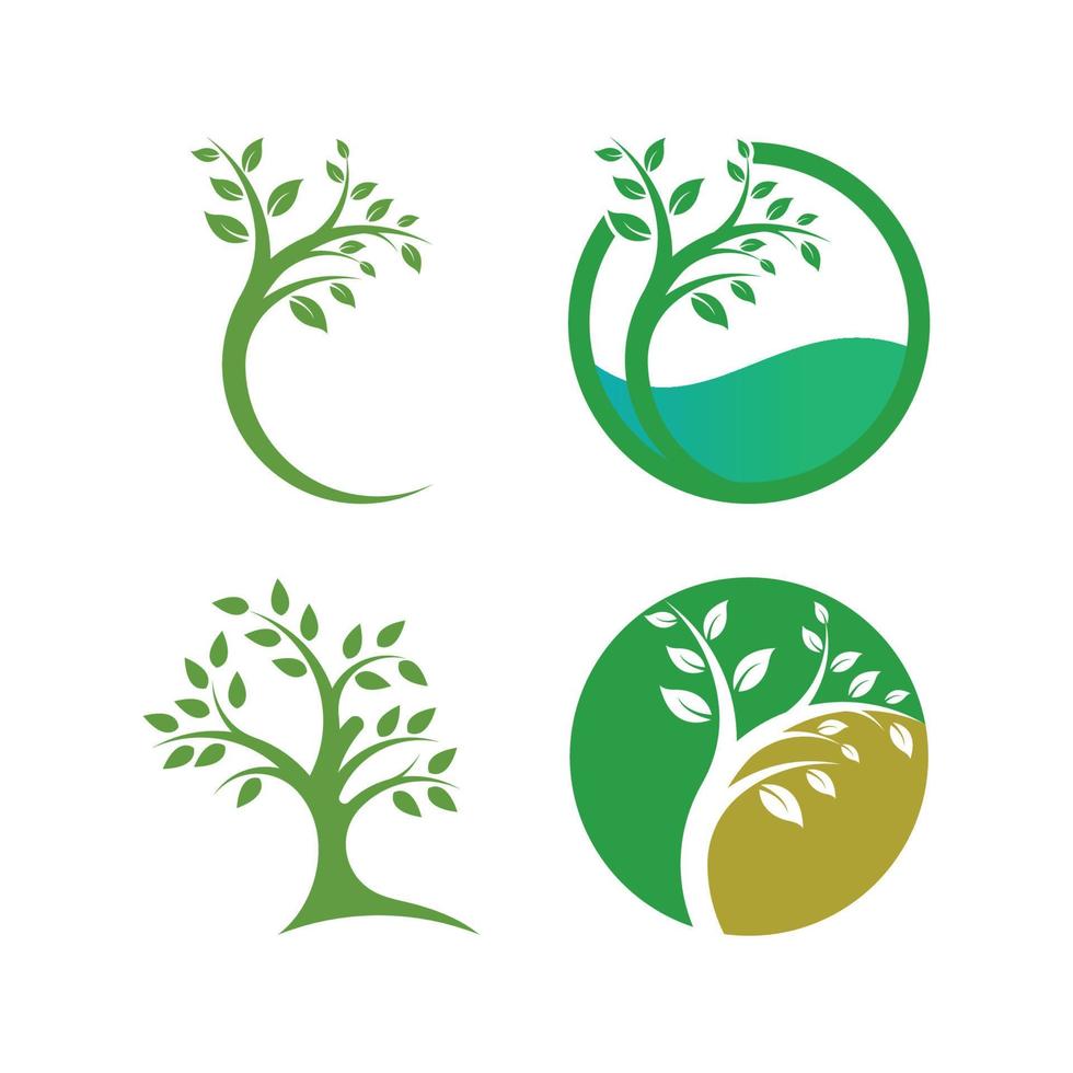 árbol ecología logo vector