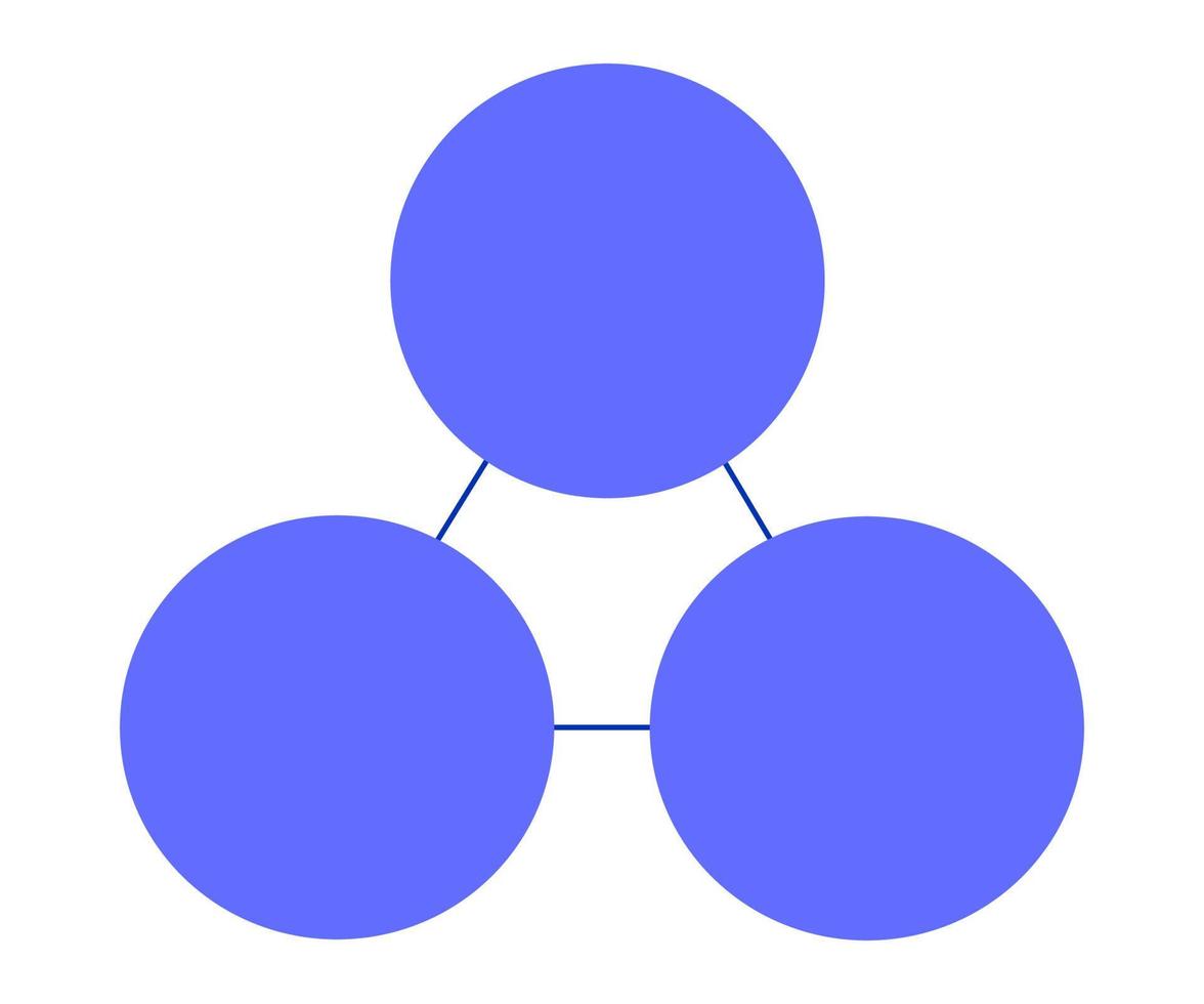 plantilla de diagrama de venn para presentación vector