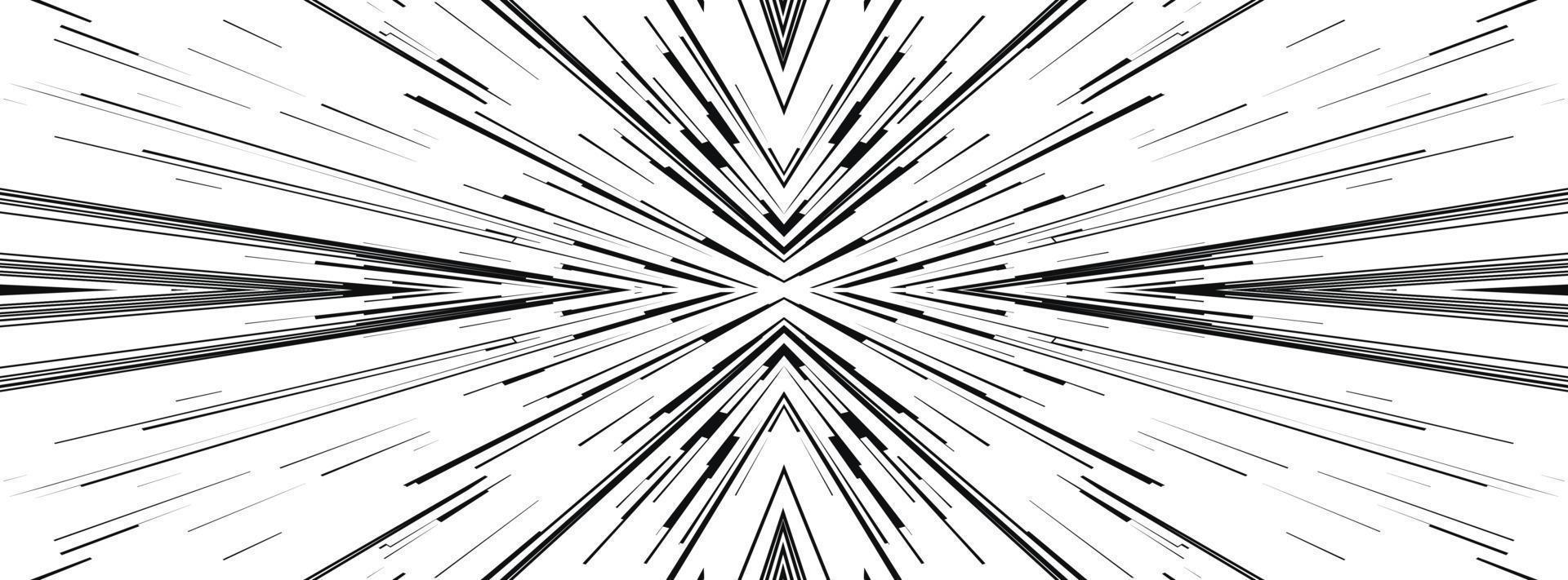 Comic book speed lines stripe and radial effect style vector