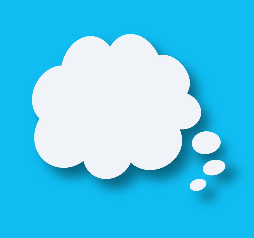 Speech bubble cloud vector white color 7224502 Vector Art at Vecteezy