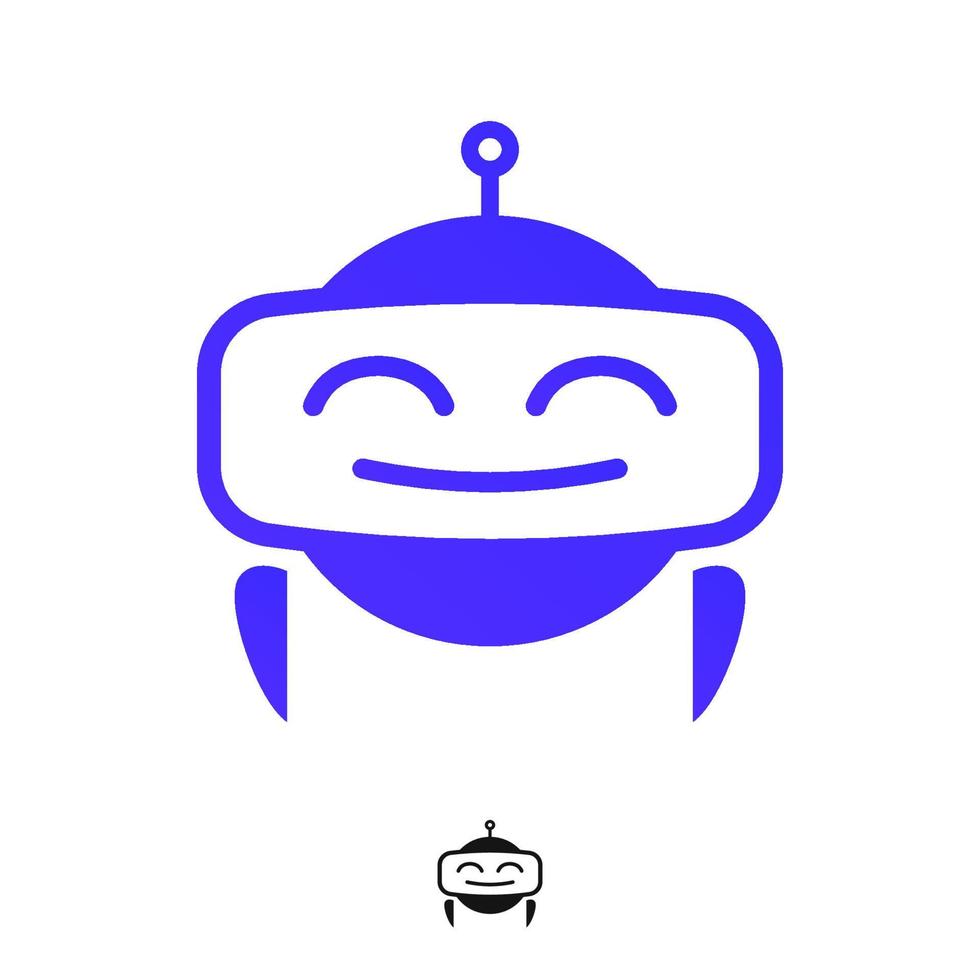 Chat bot icon isolated on white background vector