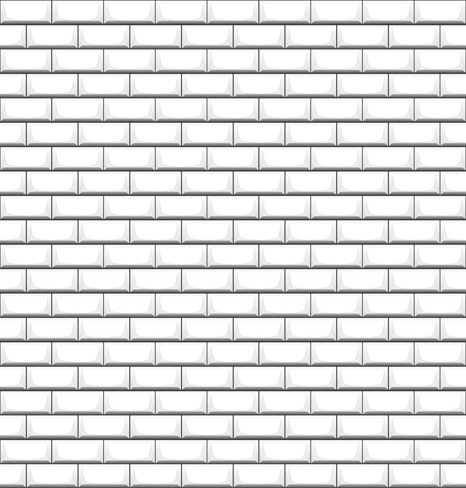 Subway tile seamless pattern white color vector