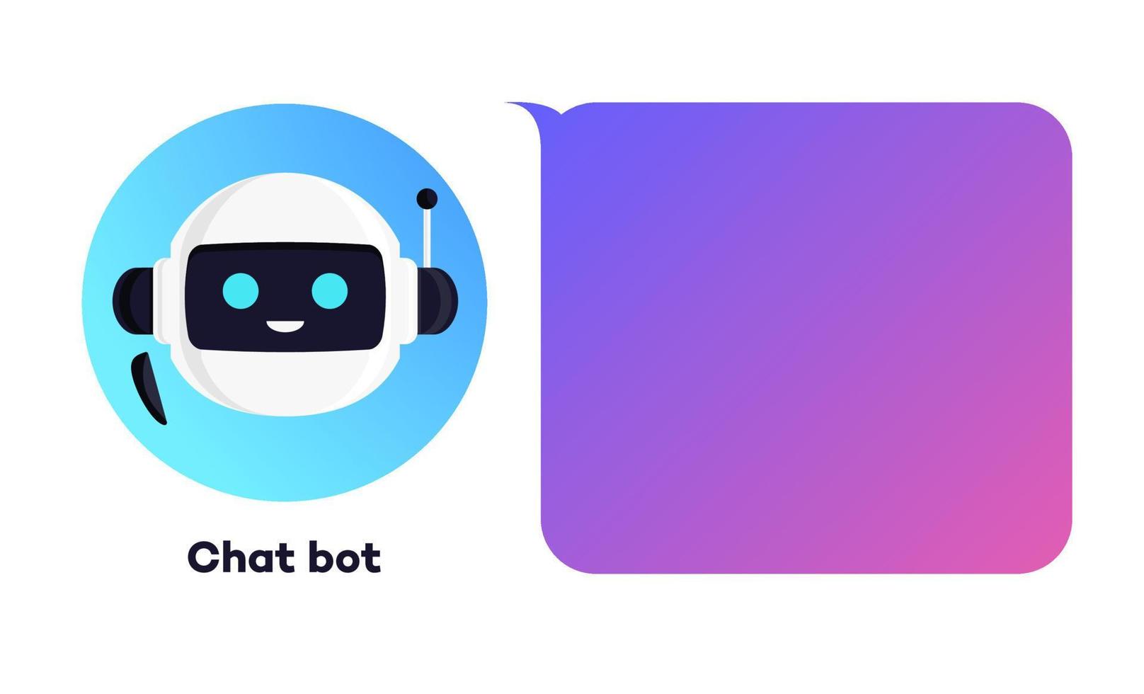 Chat bot concept illustration for virtual assistant banner vector