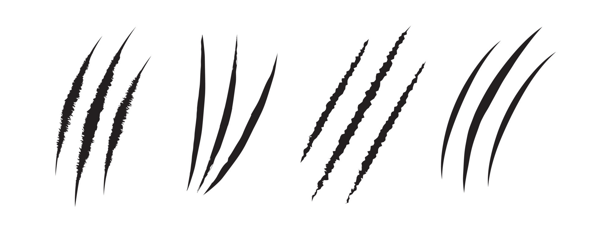 Cat scratch vector set isolated on white background 7224591 Vector Art