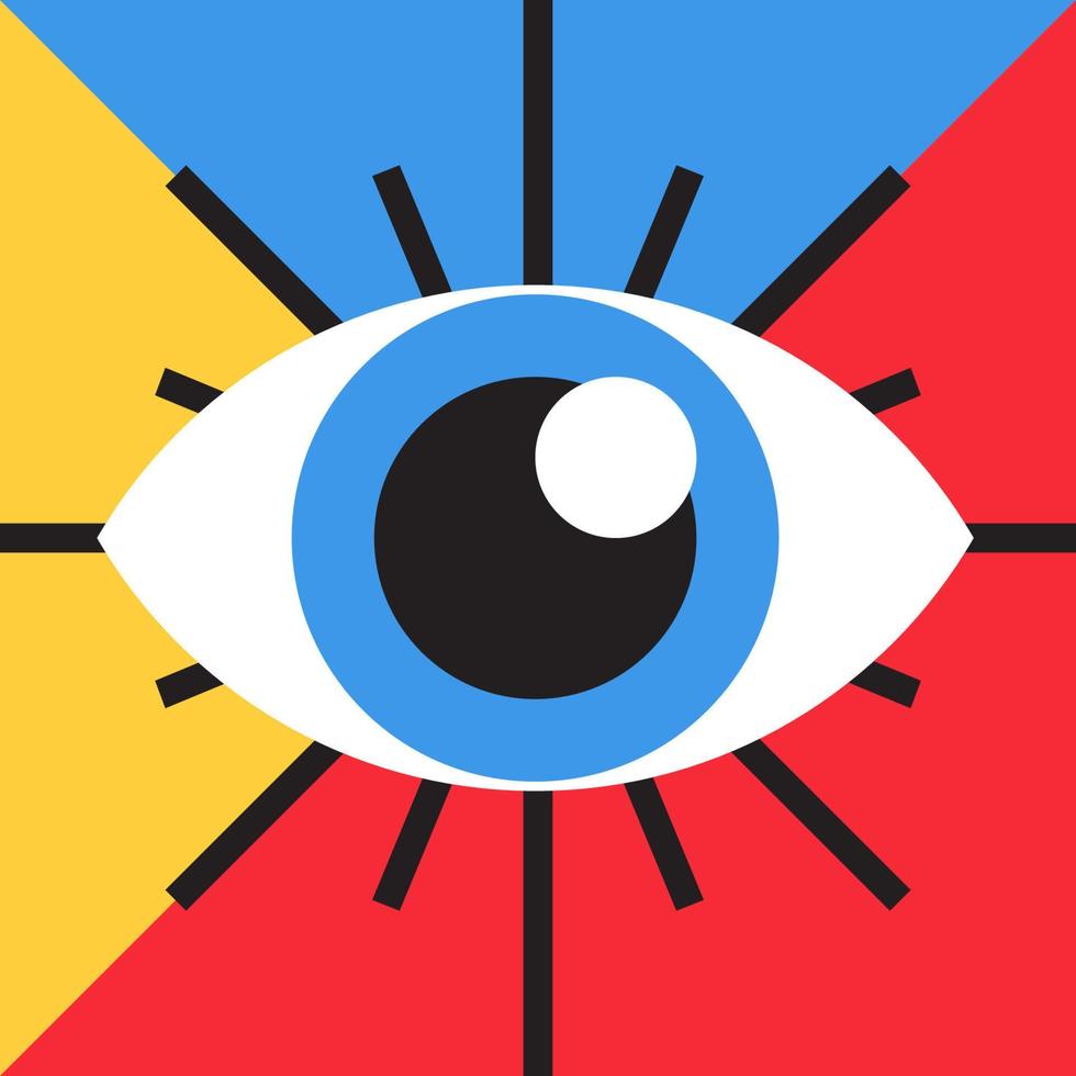 Abstract bauhaus eye minimal 20s geometry style 7224632 Vector Art at