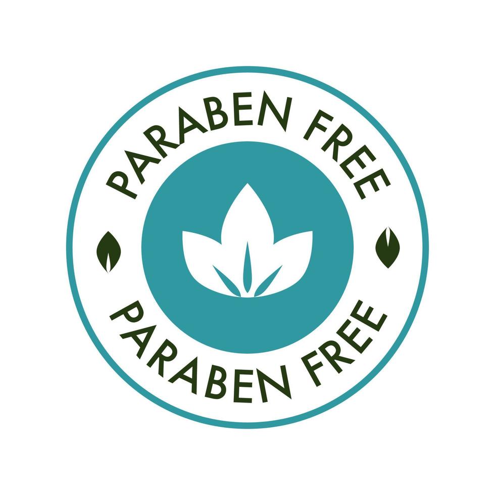 Paraben free vector cosmetic label