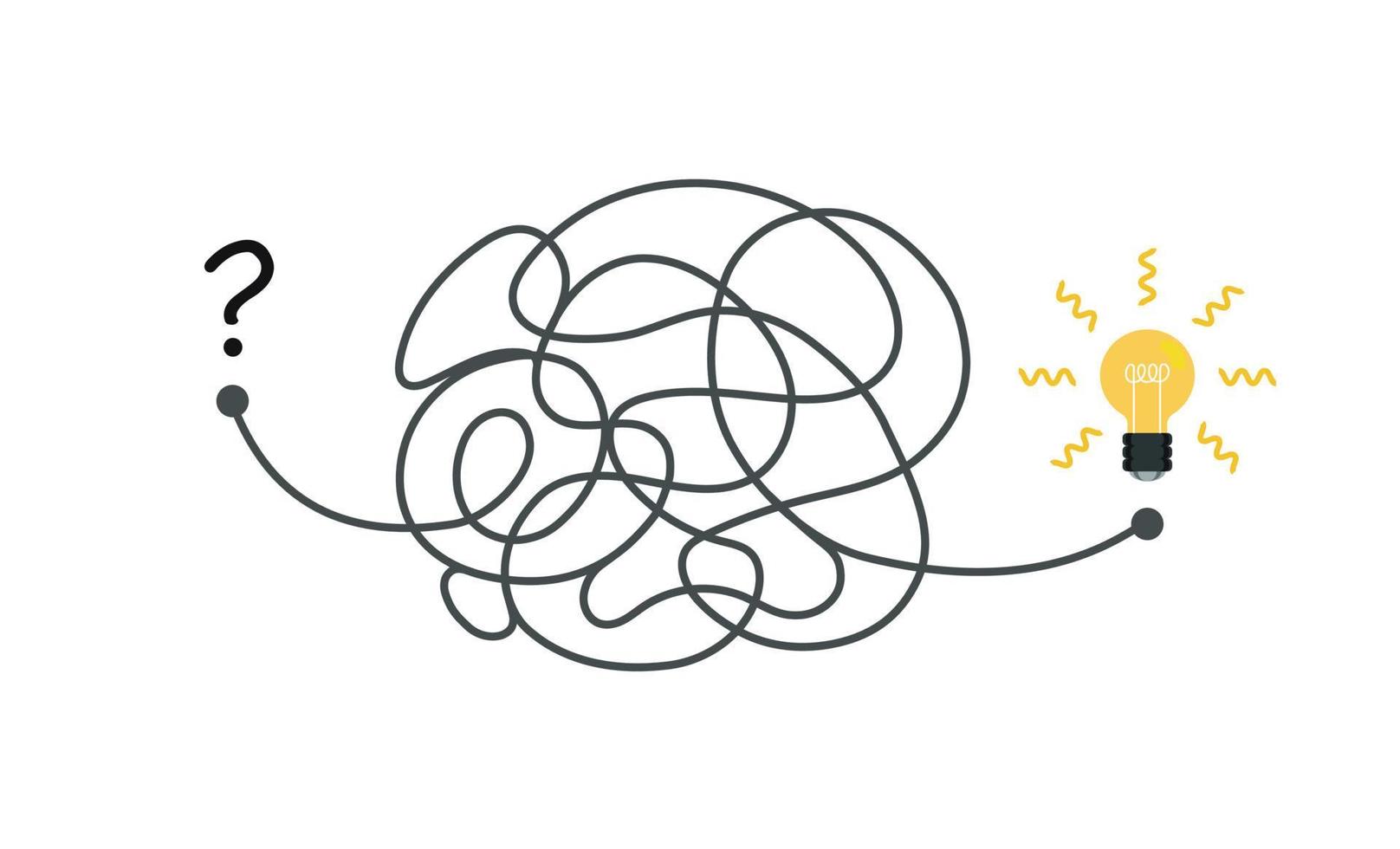 Way from start to idea concept illustration vector
