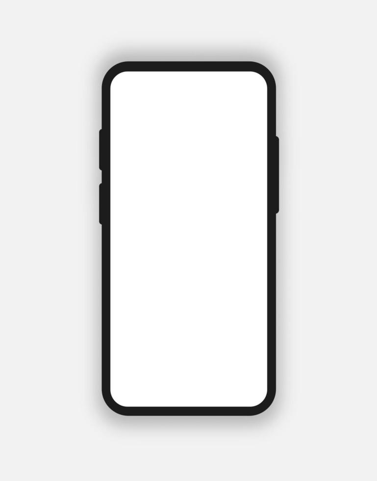 Smartphone mockup isolated on background vector