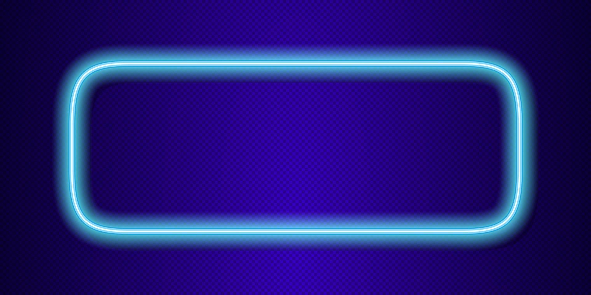 Neon frame set colorful style on cyan background vector