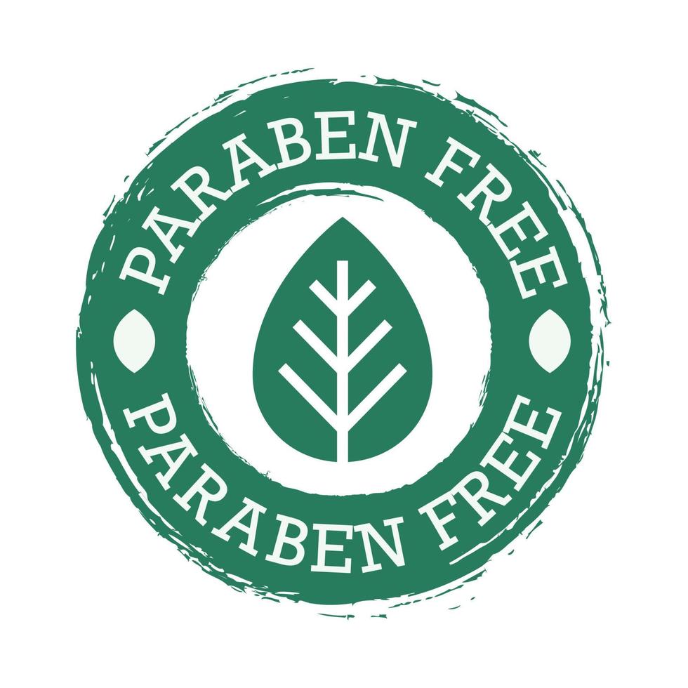 Paraben free vector cosmetic label