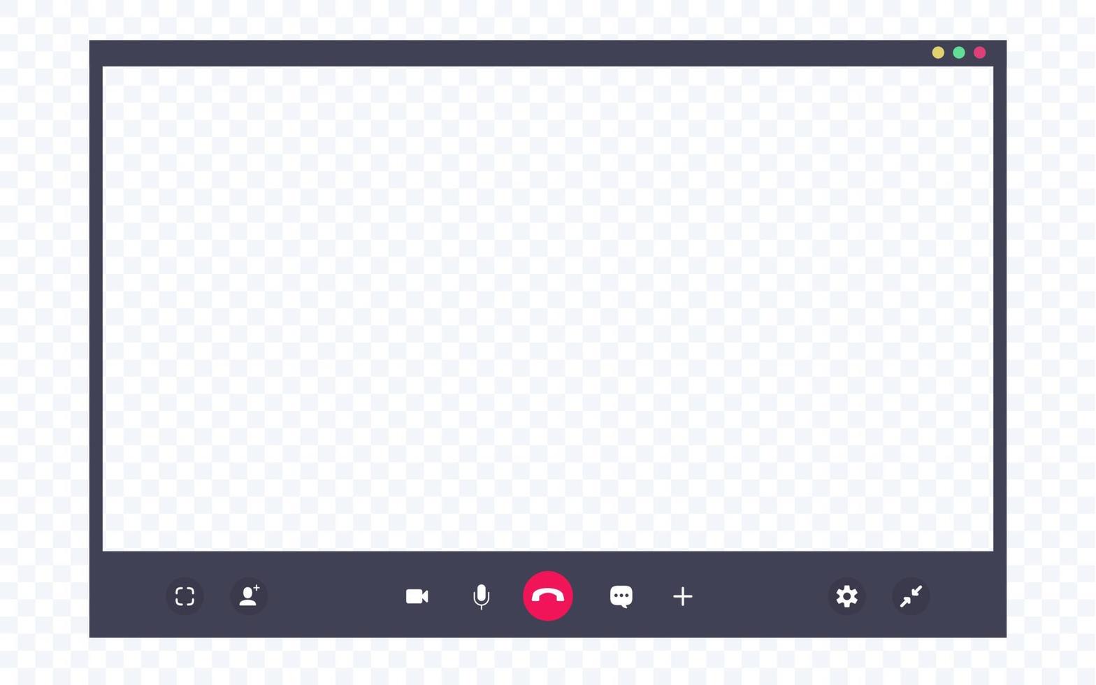 Call screen vector template