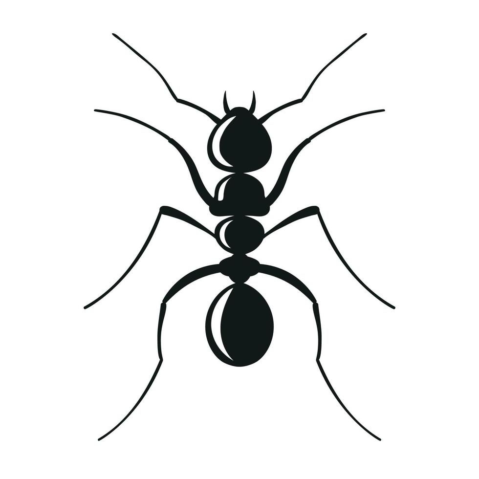 estilo de vector de silueta de hormiga