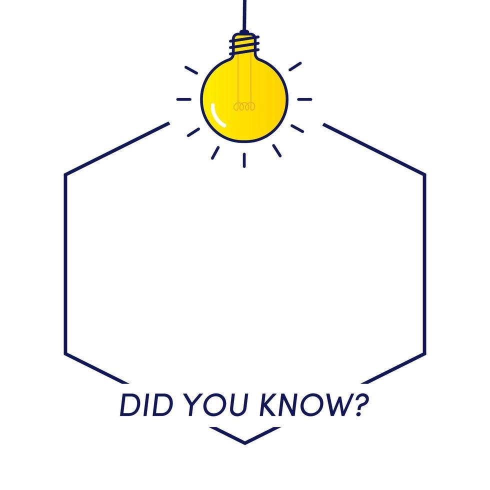 Did you know banner line style for life hacks vector