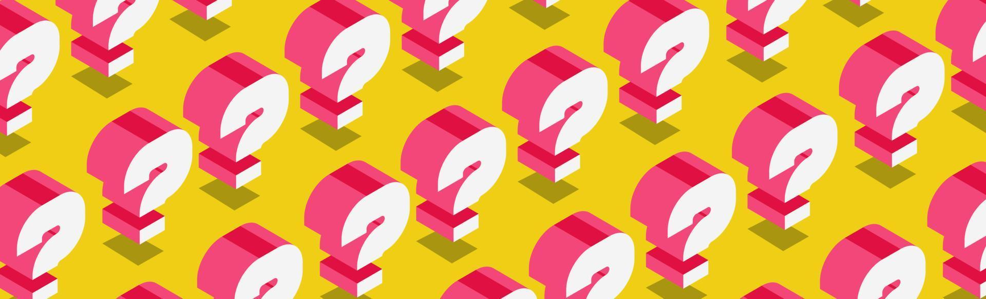 Question background vector isometric style