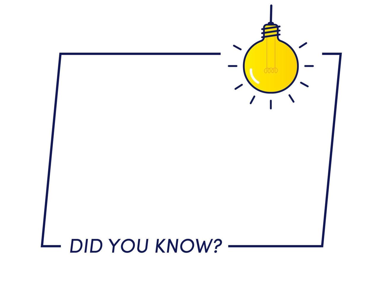 Did you know banner line style vector