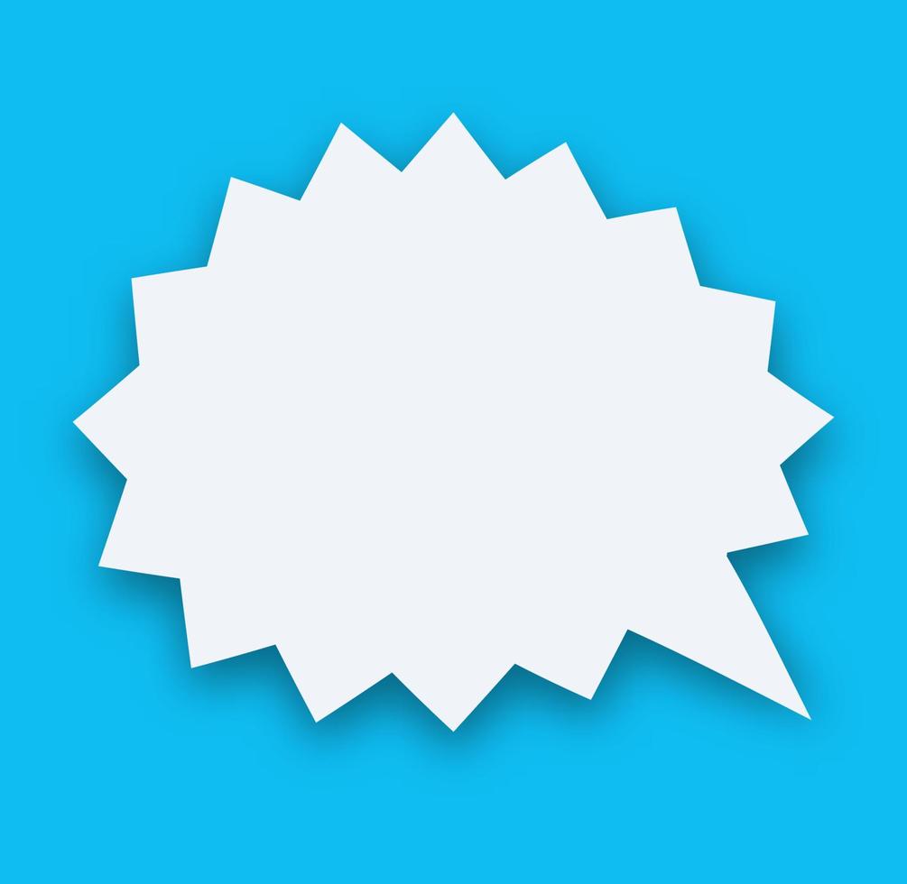 Speech bubble white color for message vector