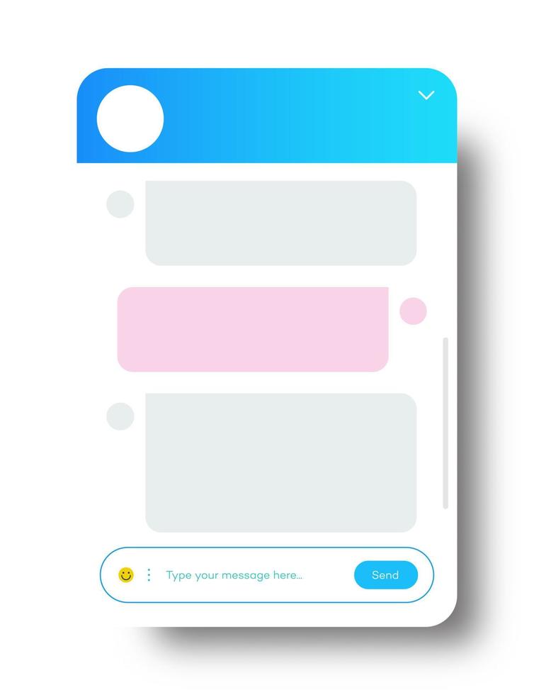 Chat window for website and mobile app vector