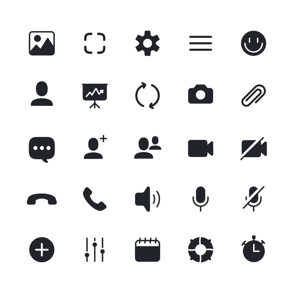 Videocall icon vector flat style setv