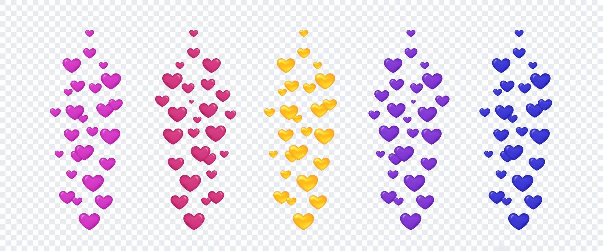 Live like vector set on transparent background