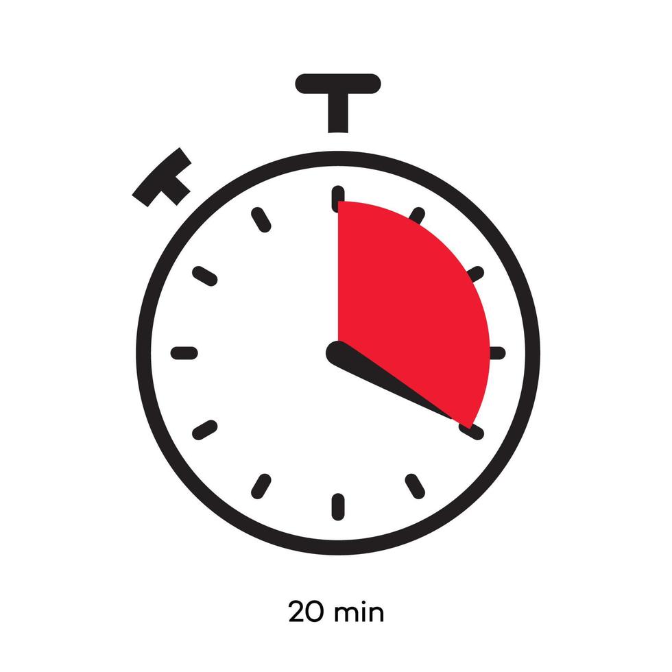 Timer 20 minutes symbol color style 7224958 Vector Art at Vecteezy