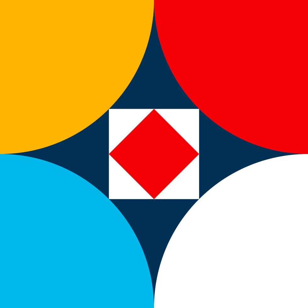 Abstract bauhaus background vector