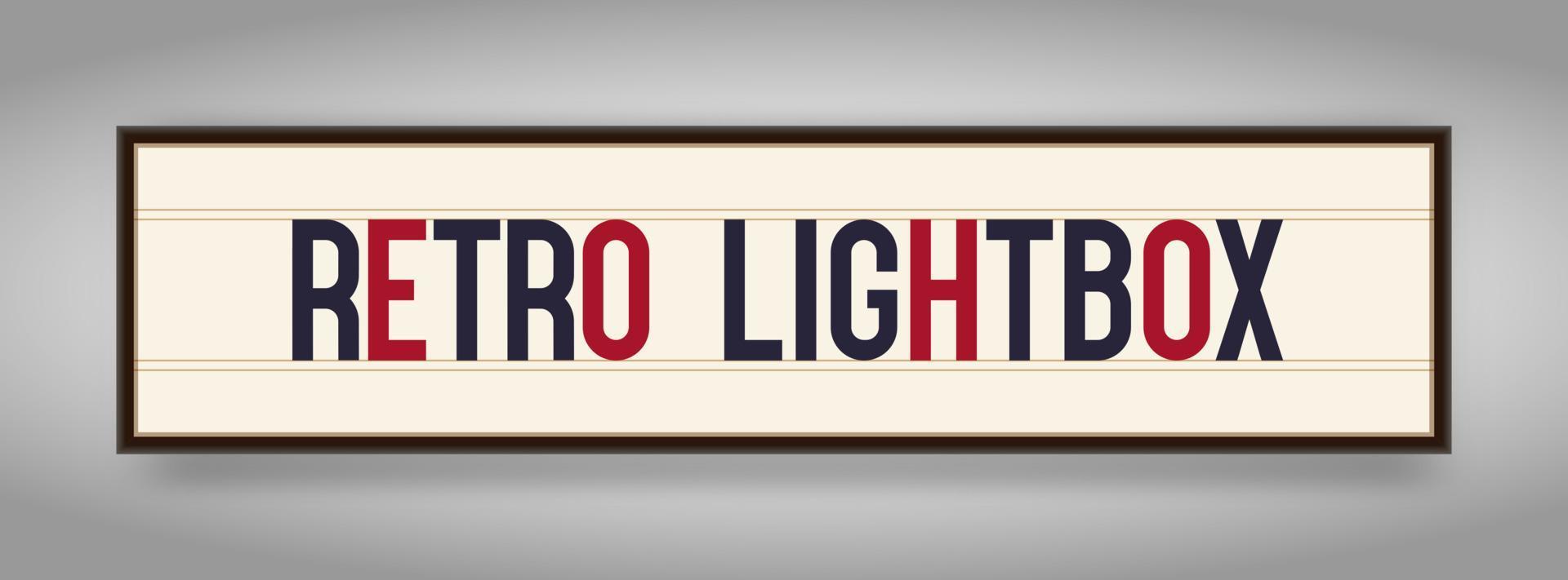 Vector retro lightbox banner