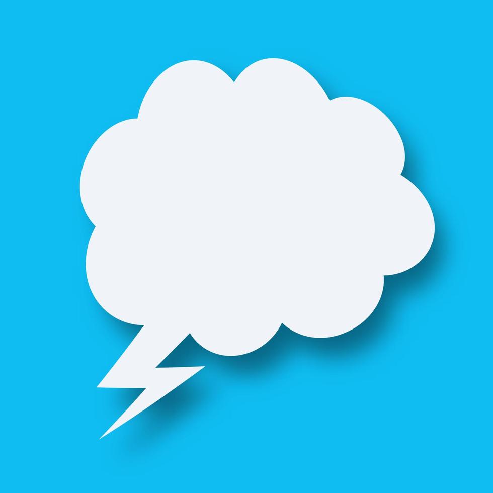 Speech bubble cloud vector white