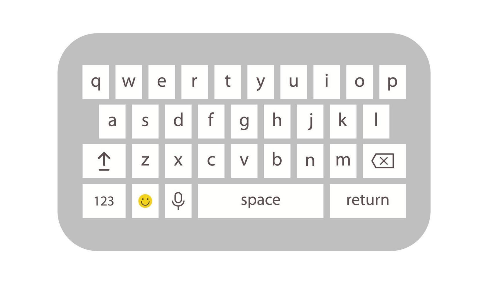 teclado vector teléfono aislado sobre fondo blanco