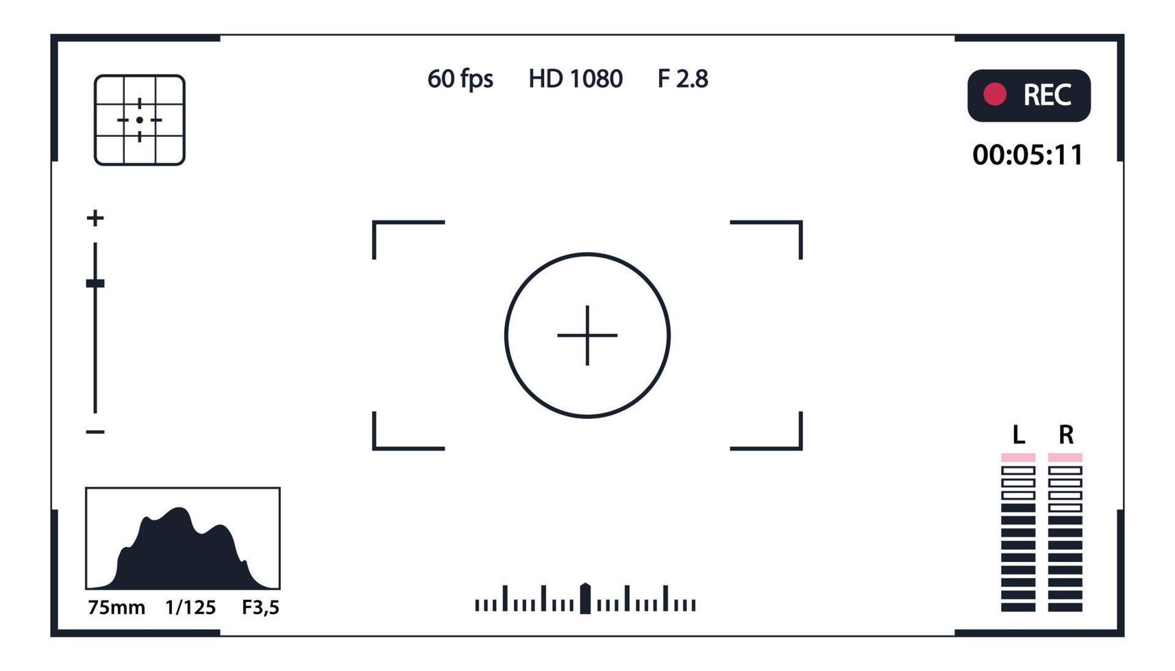 Viewfinder vector template- record frame