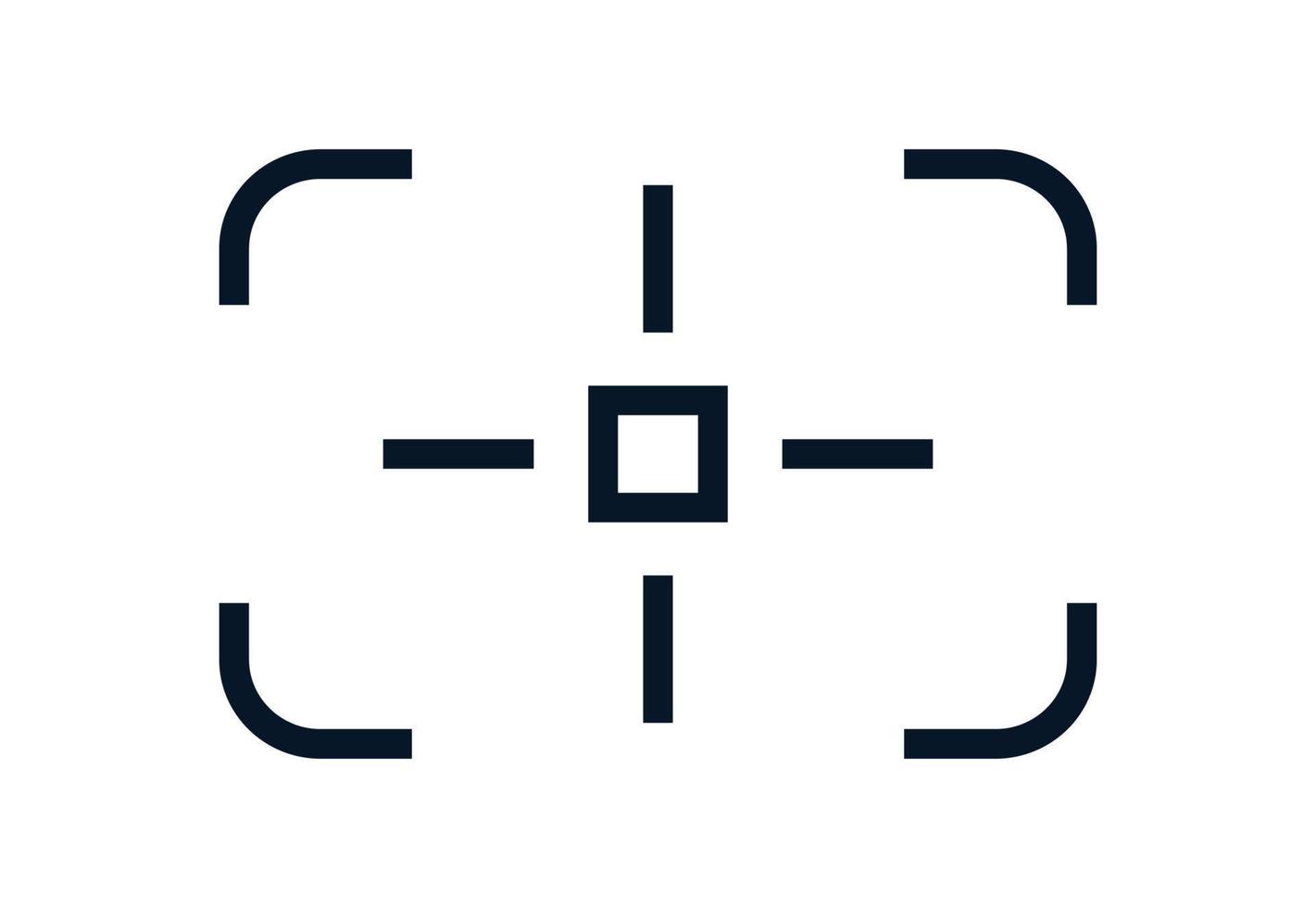 Camera frame viewfinder vector icon