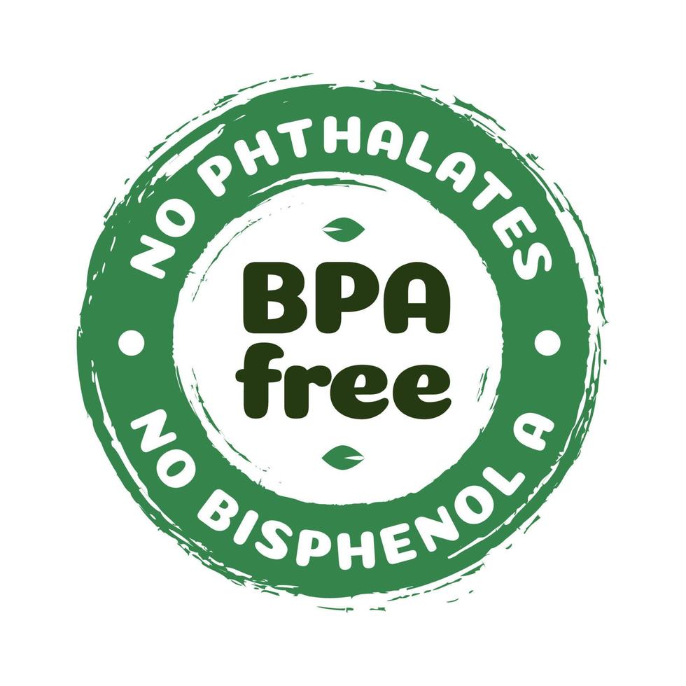 etiqueta de certificado de vector libre de bpa-sin bisfenol a