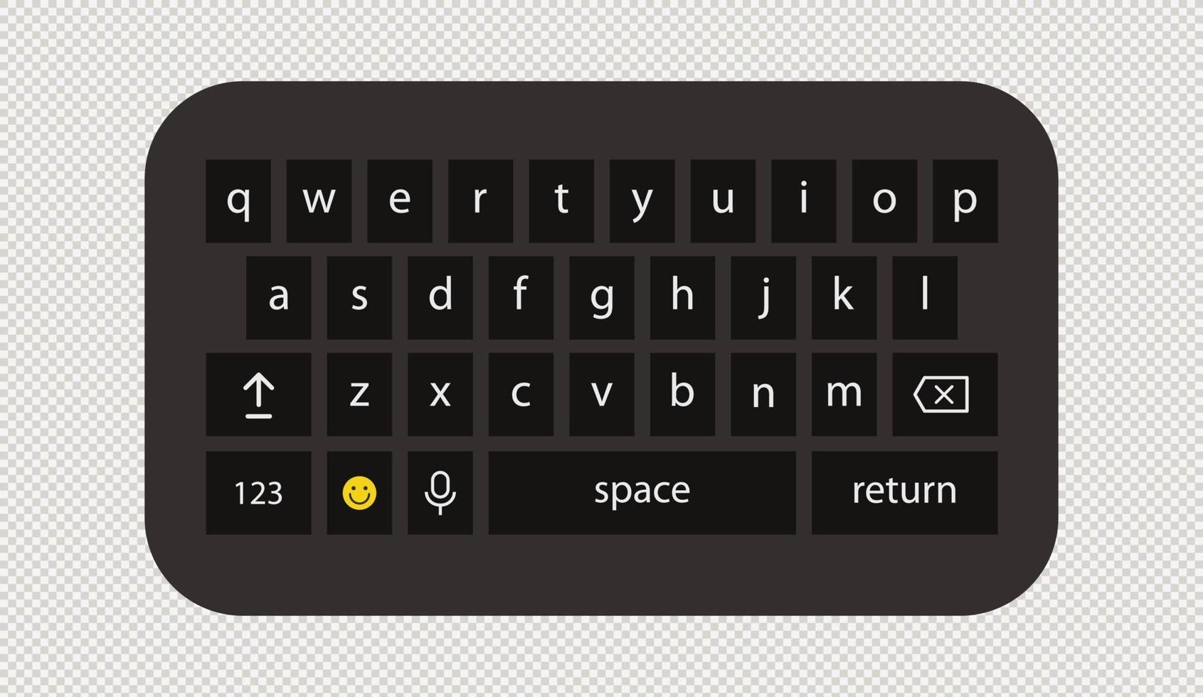 teclado oscuro tema vector teléfono